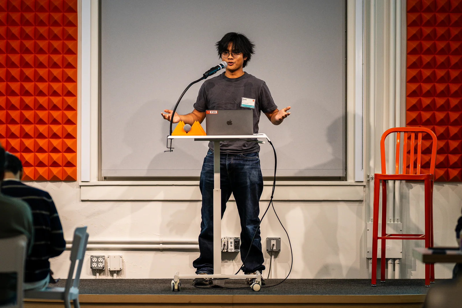 Shawn Pana speaking at an event